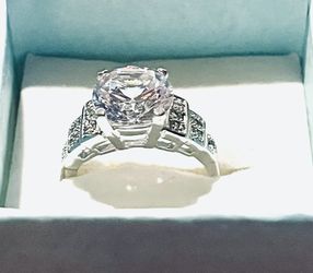 Ring CZ White Gold Pl “NEW”