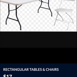 Rectangular tables And Chairs 