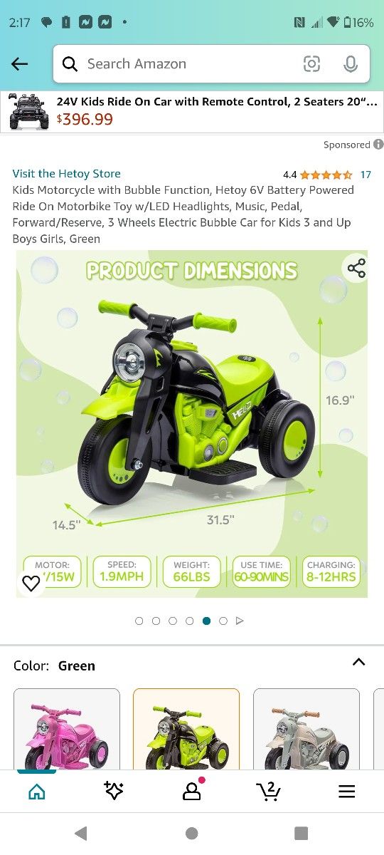 Motorized Bubble Bike
