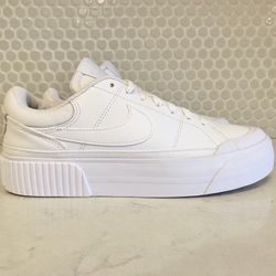 Nike White Court Legacy Lift Platform Shoes - Women’s Size 7.5