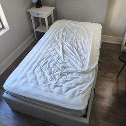 Twin bed frame with headboard - good condition