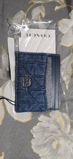 COACH Denim Card Case New