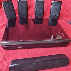 Samsung 1000-Watts 5.1-ch Blu-ray Home Theater System 3D. Receiver, 5 Speakers, Subwoofer. Remote Control &  Bluetooth Adapter.