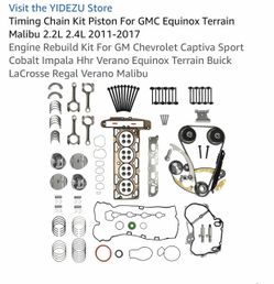 Engine Rebuild & Timing Chain Kit 2.2L 2.4L GM