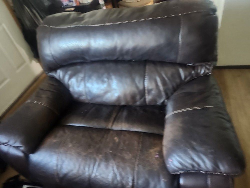 Leather Love Seat