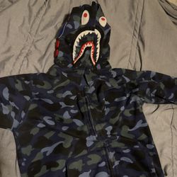 A Bathing Ape Blue Camo Shark size XL