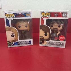 Captain Marvel and Cactus Jack Pops