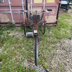 Vintage Electric 3 Wheel Bicycle  ( Time Capsule )