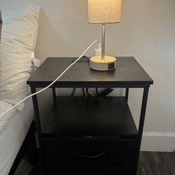 Pair Of Led Bedroom Side Table With Touch Lamps