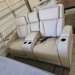 Nice Love Seat Theater Seats With Electric Fireplace
