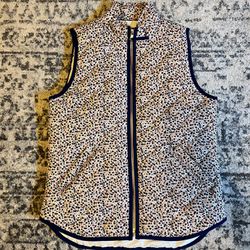 J-Crew Floral Puffer Vest