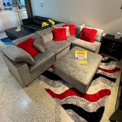 Fall blowout sale. Lima sectional sofa and ottoman now only $799. Easy finance option. Same-day delivery.