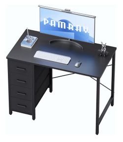 32 Inch Computer Desk with 4 Drawers -  new