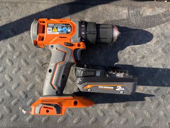 RYOBI DRILL AND BATTERY