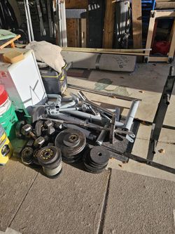 FREE SCRAP METAL - Weights , Bars And Work Out Bench