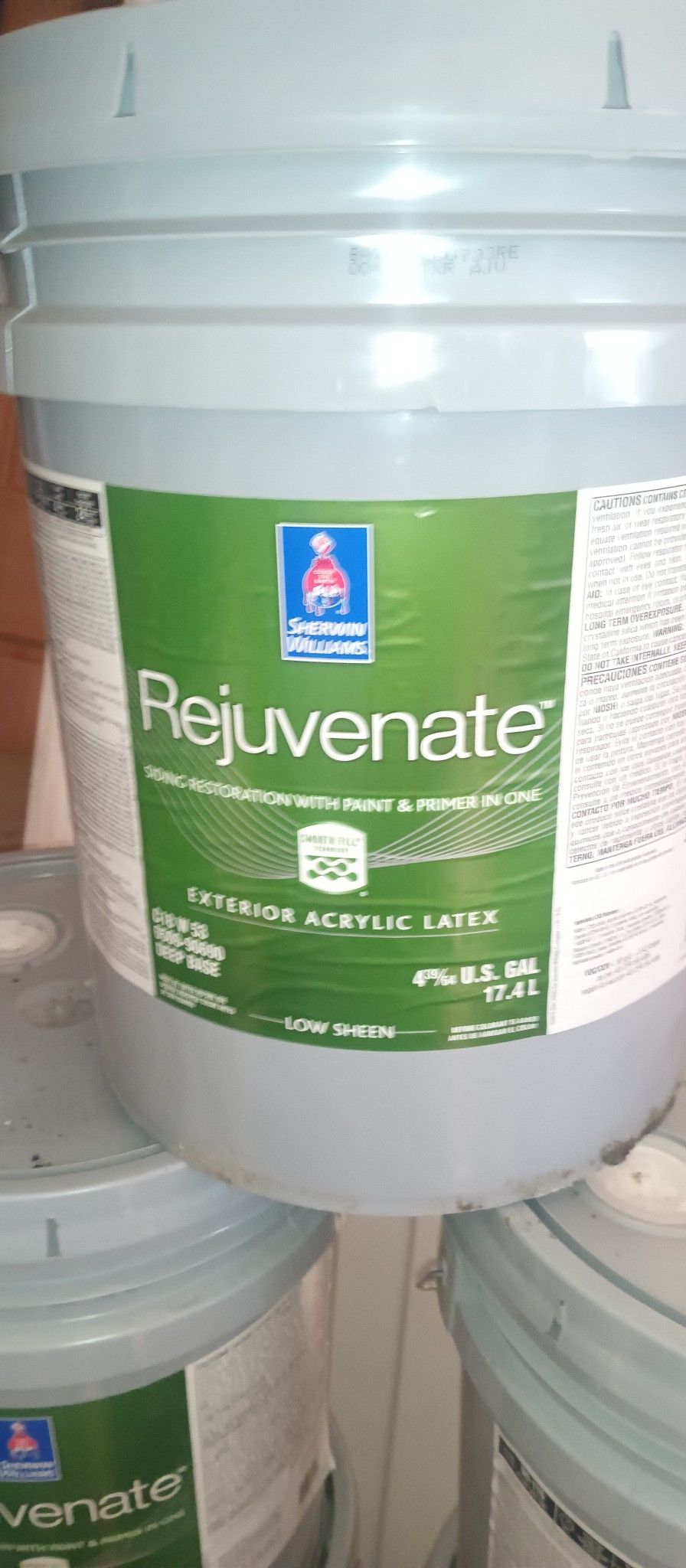 35 Gallons Of Sherwin-Williams Rejuvenare Siding Restoration With Paint & Primer In One  Exterior Low Sheen 