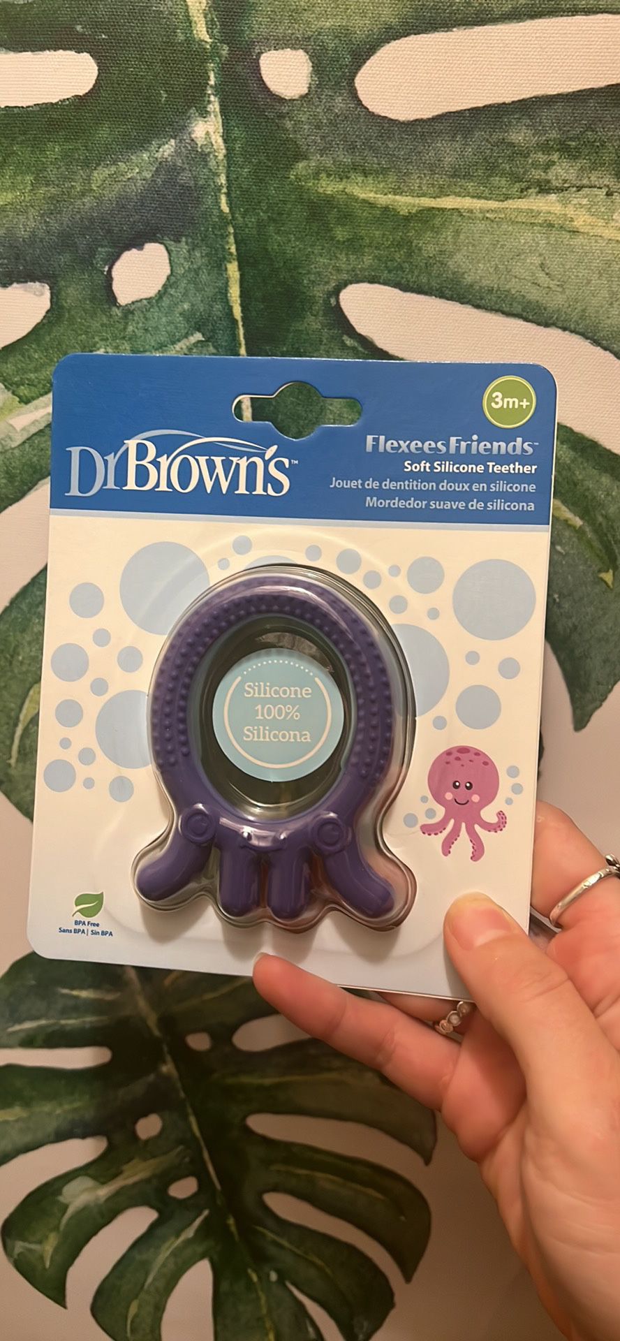 Octopus 🐙 Teether Infant Baby Toy 🧸stocking Stuffer Grandma Gift New 0-12 Months Doctor Browns 