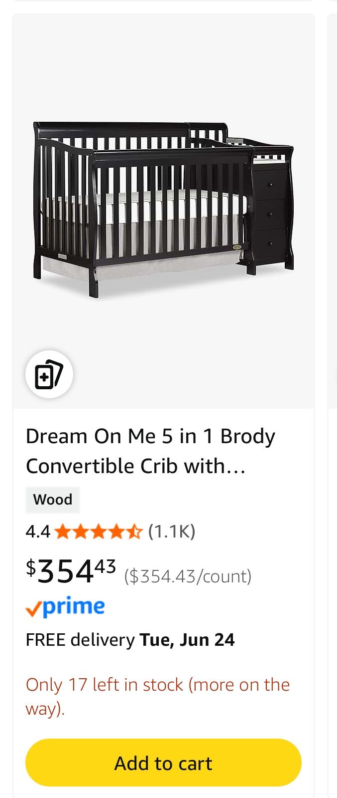 Dream On Me Crib