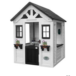 Backyard Discovery Sweetwater White Cedar Wooden Kids Playhouse 