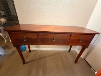 Wooden Console with 3 Drawers