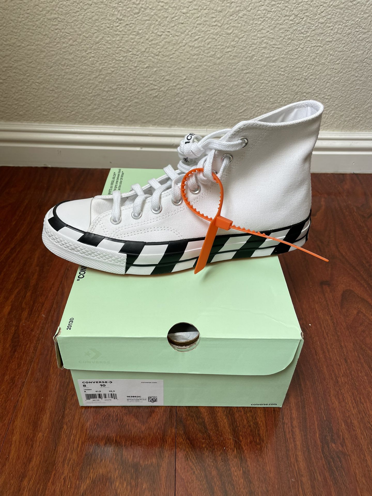 Off White Converse Chuck Taylor 70 All Star Hi Size 8