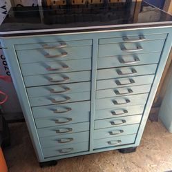 Vintage Dental metal Apothecary Cabinet Pre Owned 