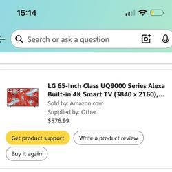 LG 65-Inch  4K Smart TV