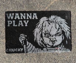 Chucky Halloween outdoor mat