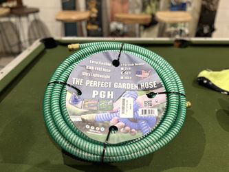 The Perfect Garden Hose, Kink Proof Garden Hose Assembly, Green, 5/8" ID, 50 Foot Length