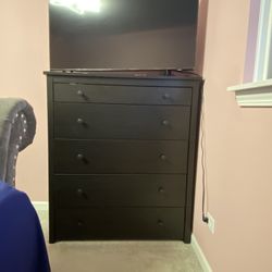 Dark Brown Chest Of Drawers/Dresser