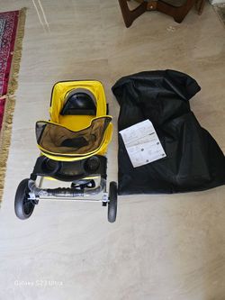 Brand new  yellow folding pet stroller portable carrier cart  adjustable sunshade