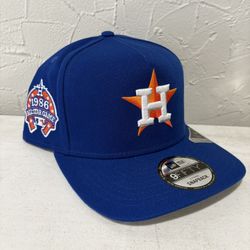 MLB New Era Houston Astros Blue 1986 All Star Game Patch 9fifty A Frame SnapBack Hats 