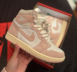 Women Jordan 1s High OG Washed Pink