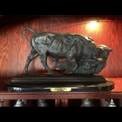 Bear And Bull Bronze Bonheur  