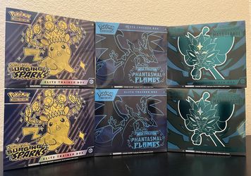 Pokemon TCG ETB Surging Sparks Phantasmal Flames Twilight Masquerade  