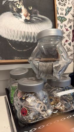 5 IKEA glass Jars