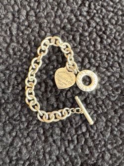 Tiffany & Co Return to Tiffany Heart Tag Toggle Silver Bracelet 8 inches