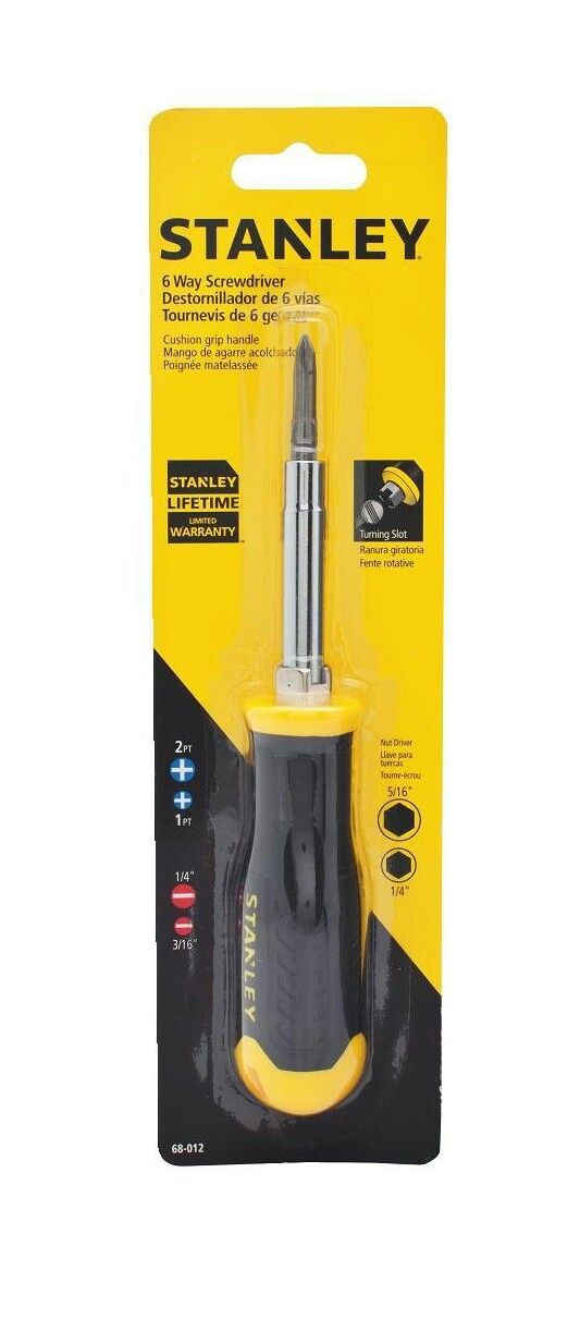 STANLEY 68-012M All-In-One 6-Way Screwdriver.