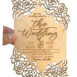 Laser Cut Wedding Invites