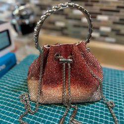 NEW! SHBHWS Rhinestone Bag evening clutch /bucket shoulder bag See description