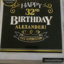 Customizable Birthday Back Drop Party Decoration Has Customizable Letters And Numbers