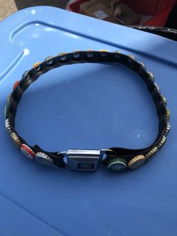 Beer Bottle cap belt with GM Seatbelt buckle, measures 33  display picture 1