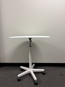 White Rolling Standing Desk