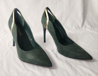 Green Marc Fisher Faux Suede Heels