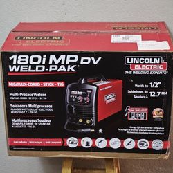 Lincoln Electric 180 Amp Weld-Pak 180i Multi-
Process Stick/MIG/Flux-
Core/TIG, 120V or 230V
Aluminum Welder Brand New 