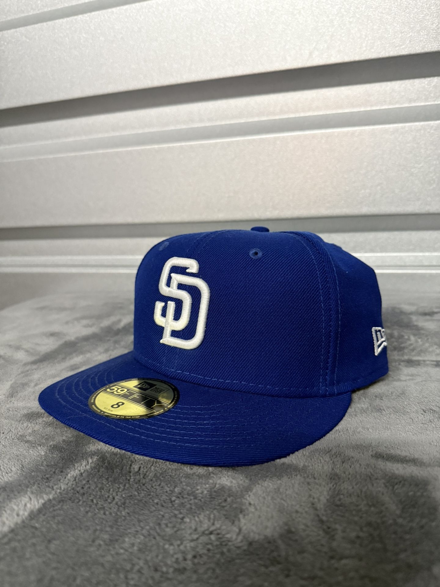 San Diego Padres New Era Fitted Cap 59Fifty Royal Blue Size 8