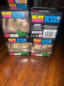 Nee Doh Nice Cube Wow Flake Squish Toys – Lot of 4
