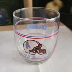 VINTAGE NFL HOUSTON OILERS GLASS TEAM DRINKING GLASS