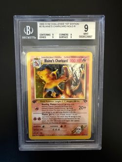 2000 Pokemon Blaines Charizard 1st Edition BGS 9