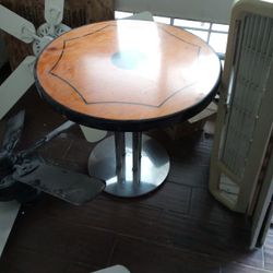 Vintage Table Solid Wood Top Very Heavy 